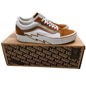 VANS MENS 8.5 WOMENS 10 SNEAKER SHOE BOLT SUEDE CANVAS TIE SKATE SURF OLD SKOOL